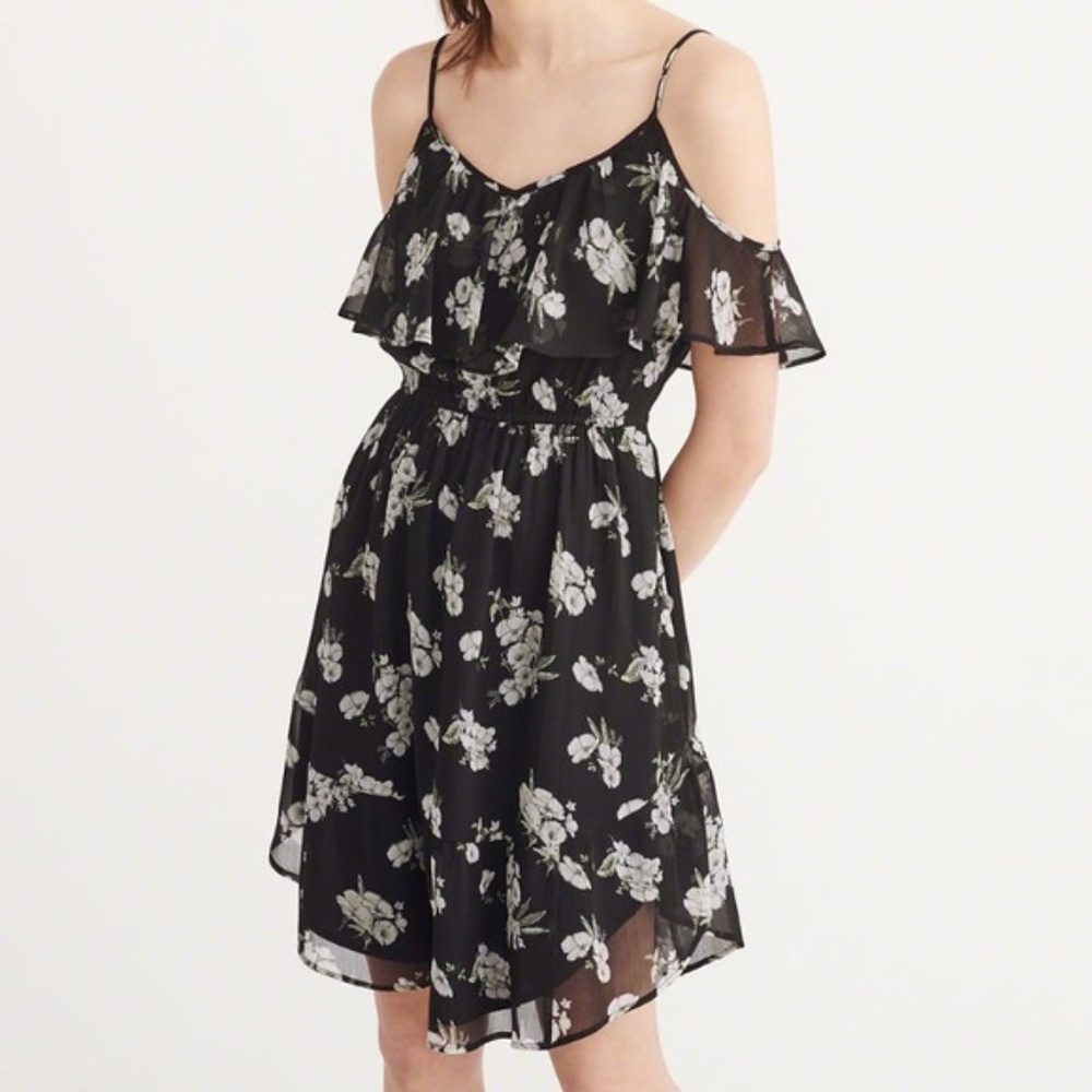 Abercrombie Cold Shoulder Floral Dress NWOT